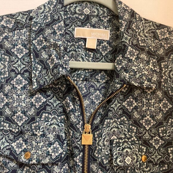 Very nice MICHAEL KORS Zipper Blouse L - Picture 2 of 5